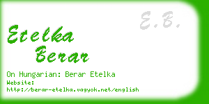 etelka berar business card